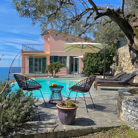 Casaviva - Ampio Trilocale Vista Mare Con Piscina - Pieve Alta Daire Pieve Ligure Dış mekan fotoğraf