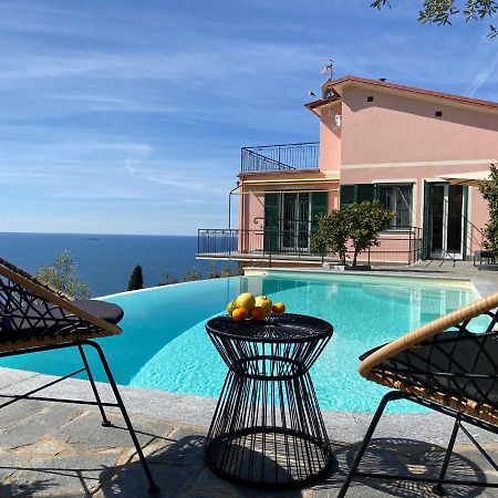 Casaviva - Ampio Trilocale Vista Mare Con Piscina - Pieve Alta Daire Pieve Ligure Dış mekan fotoğraf