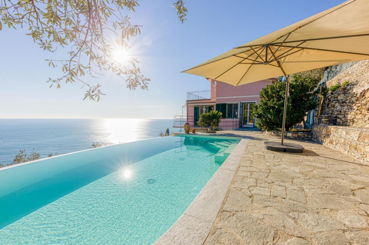 Casaviva - Ampio Trilocale Vista Mare Con Piscina - Pieve Alta Daire Pieve Ligure Dış mekan fotoğraf