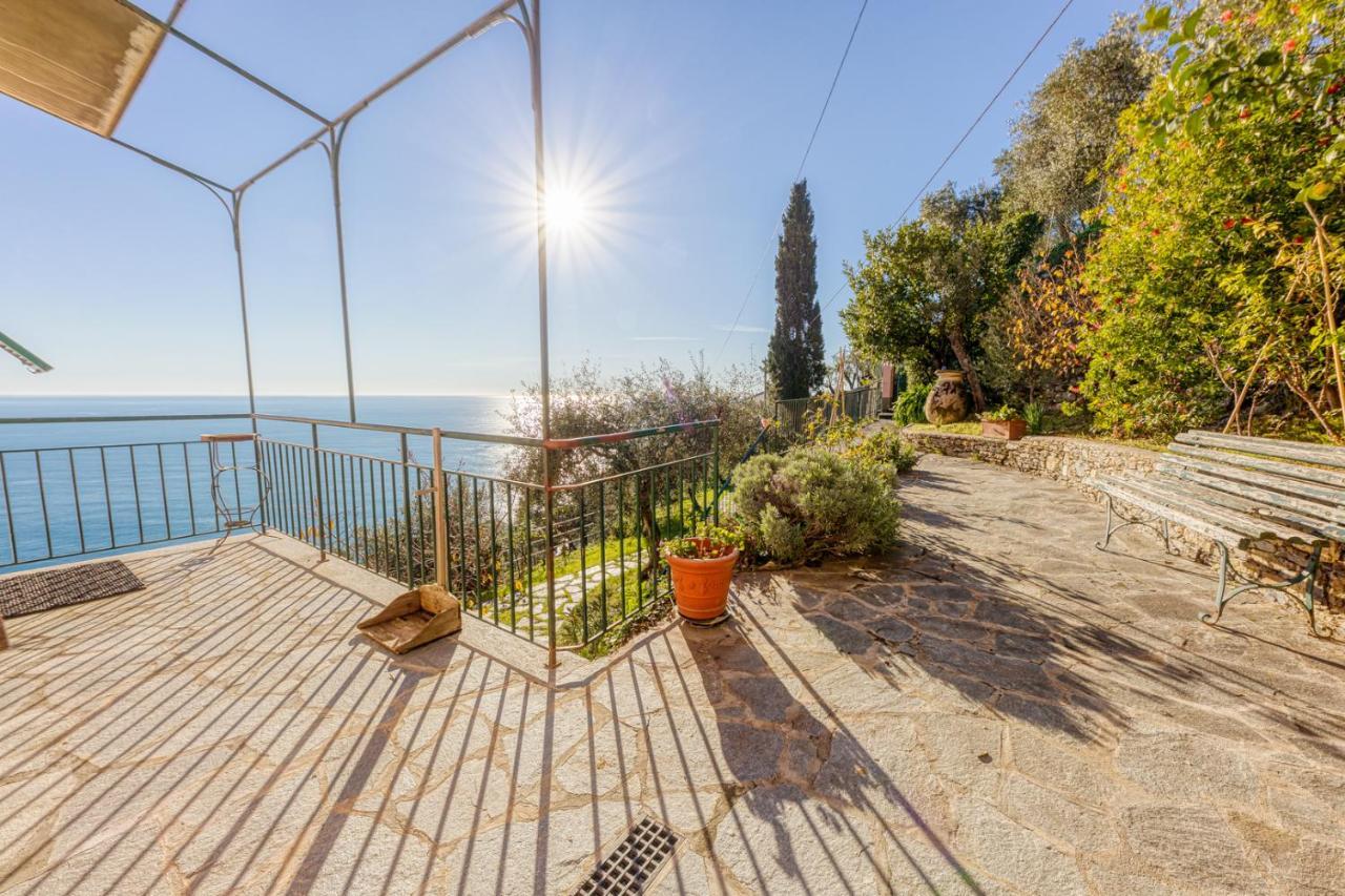 Casaviva - Ampio Trilocale Vista Mare Con Piscina - Pieve Alta Daire Pieve Ligure Dış mekan fotoğraf