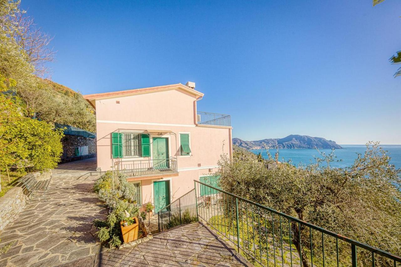 Casaviva - Ampio Trilocale Vista Mare Con Piscina - Pieve Alta Daire Pieve Ligure Dış mekan fotoğraf