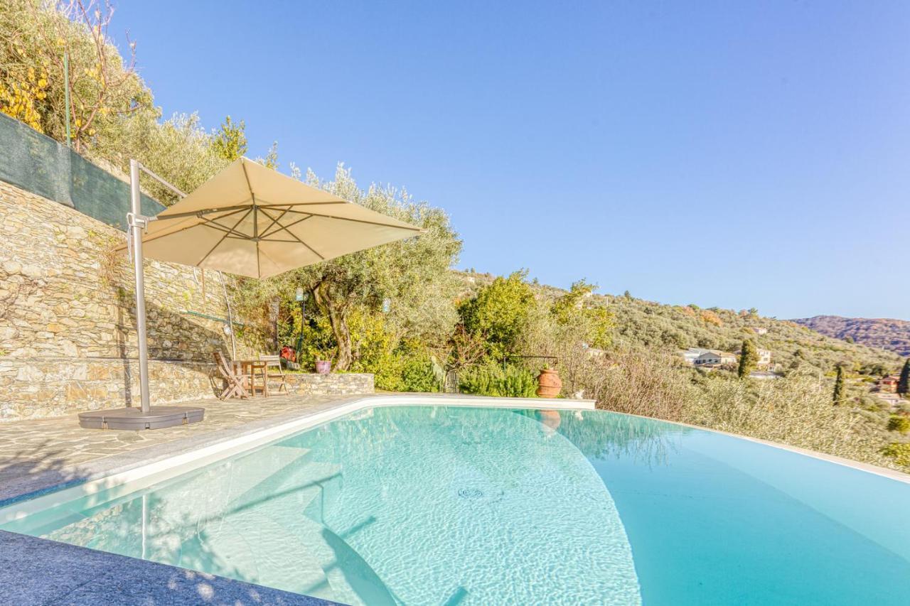 Casaviva - Ampio Trilocale Vista Mare Con Piscina - Pieve Alta Daire Pieve Ligure Dış mekan fotoğraf