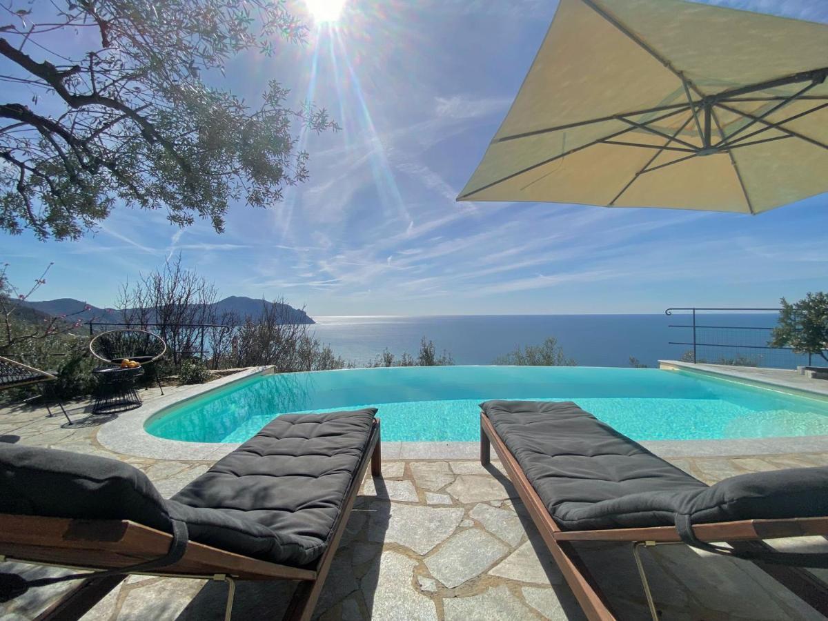 Casaviva - Ampio Trilocale Vista Mare Con Piscina - Pieve Alta Daire Pieve Ligure Dış mekan fotoğraf