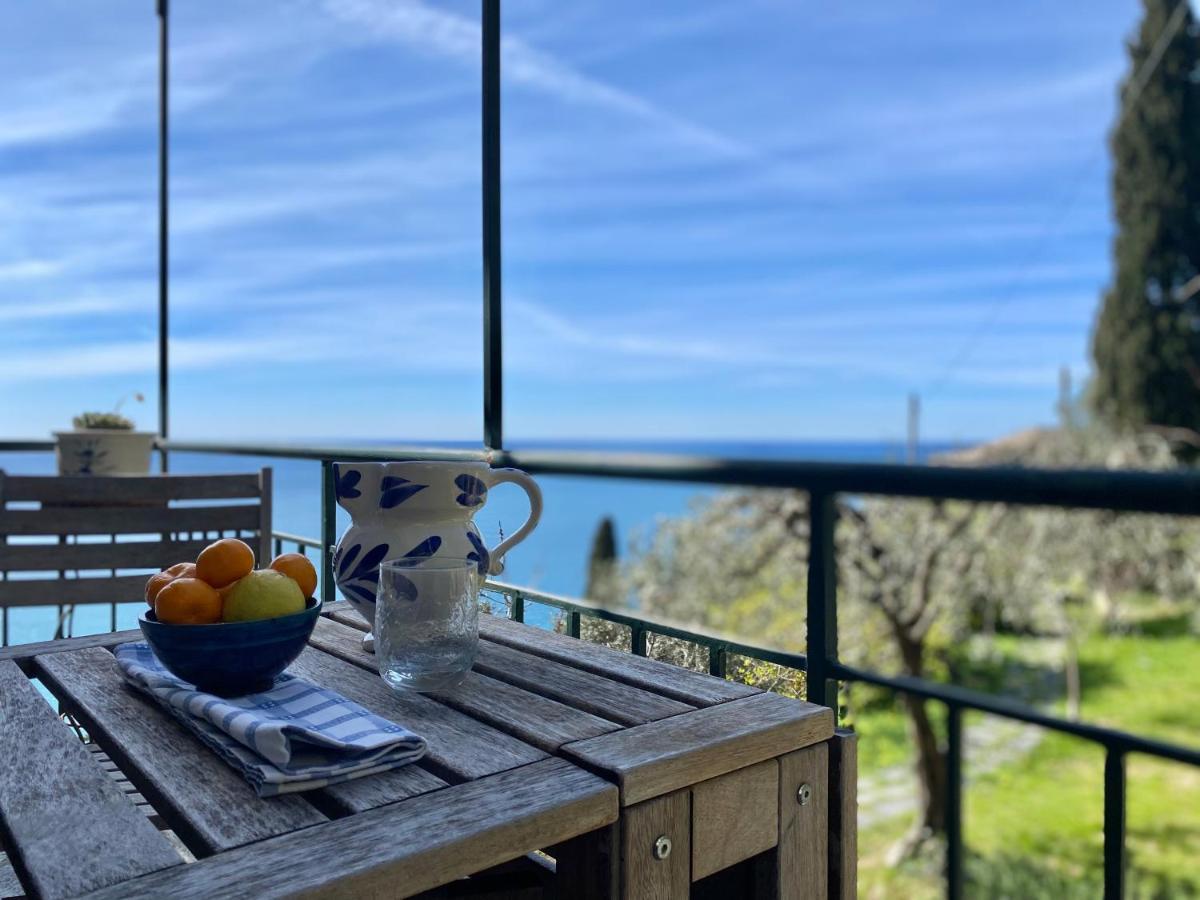 Casaviva - Ampio Trilocale Vista Mare Con Piscina - Pieve Alta Daire Pieve Ligure Dış mekan fotoğraf