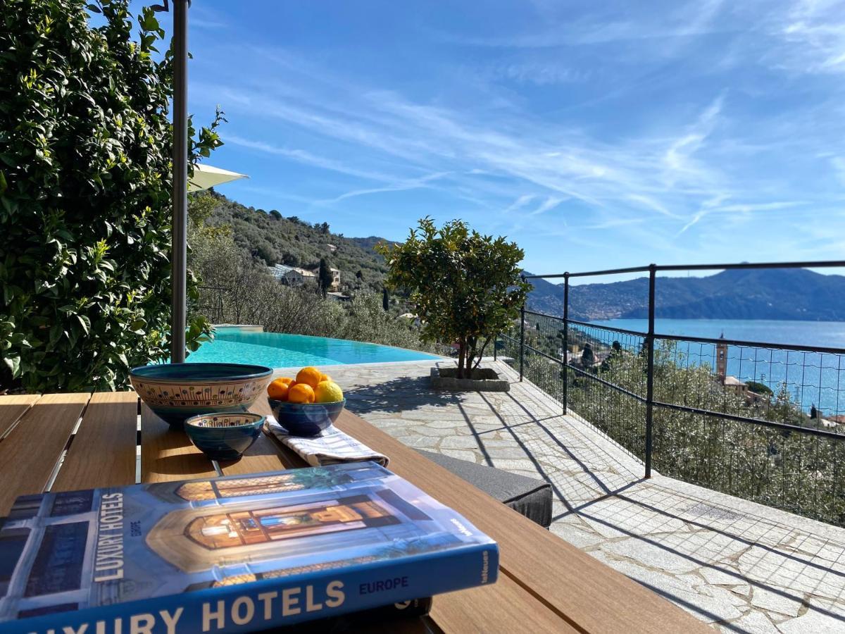 Casaviva - Ampio Trilocale Vista Mare Con Piscina - Pieve Alta Daire Pieve Ligure Dış mekan fotoğraf
