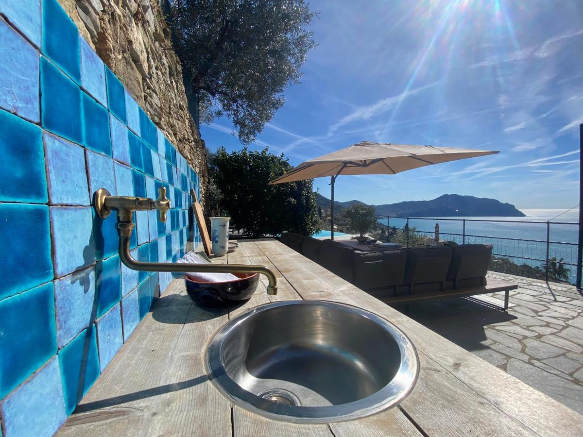 Casaviva - Ampio Trilocale Vista Mare Con Piscina - Pieve Alta Daire Pieve Ligure Dış mekan fotoğraf