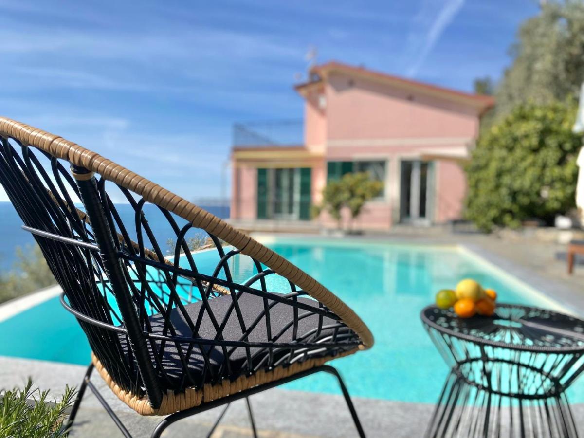 Casaviva - Ampio Trilocale Vista Mare Con Piscina - Pieve Alta Daire Pieve Ligure Dış mekan fotoğraf